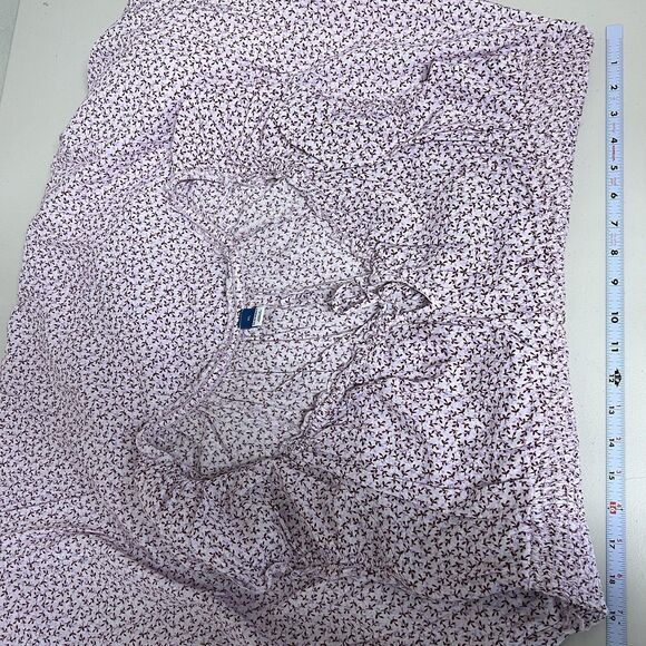 Old Navy Womens Purple Floral Maxi Dress XL Tiered Romantic Cottagecore Boho - Picture 9 of 12